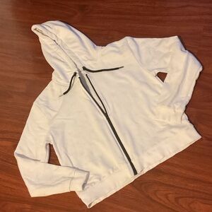 Maceoo Aria hotel White Women's Hooded Zip-Front Sweatshirt